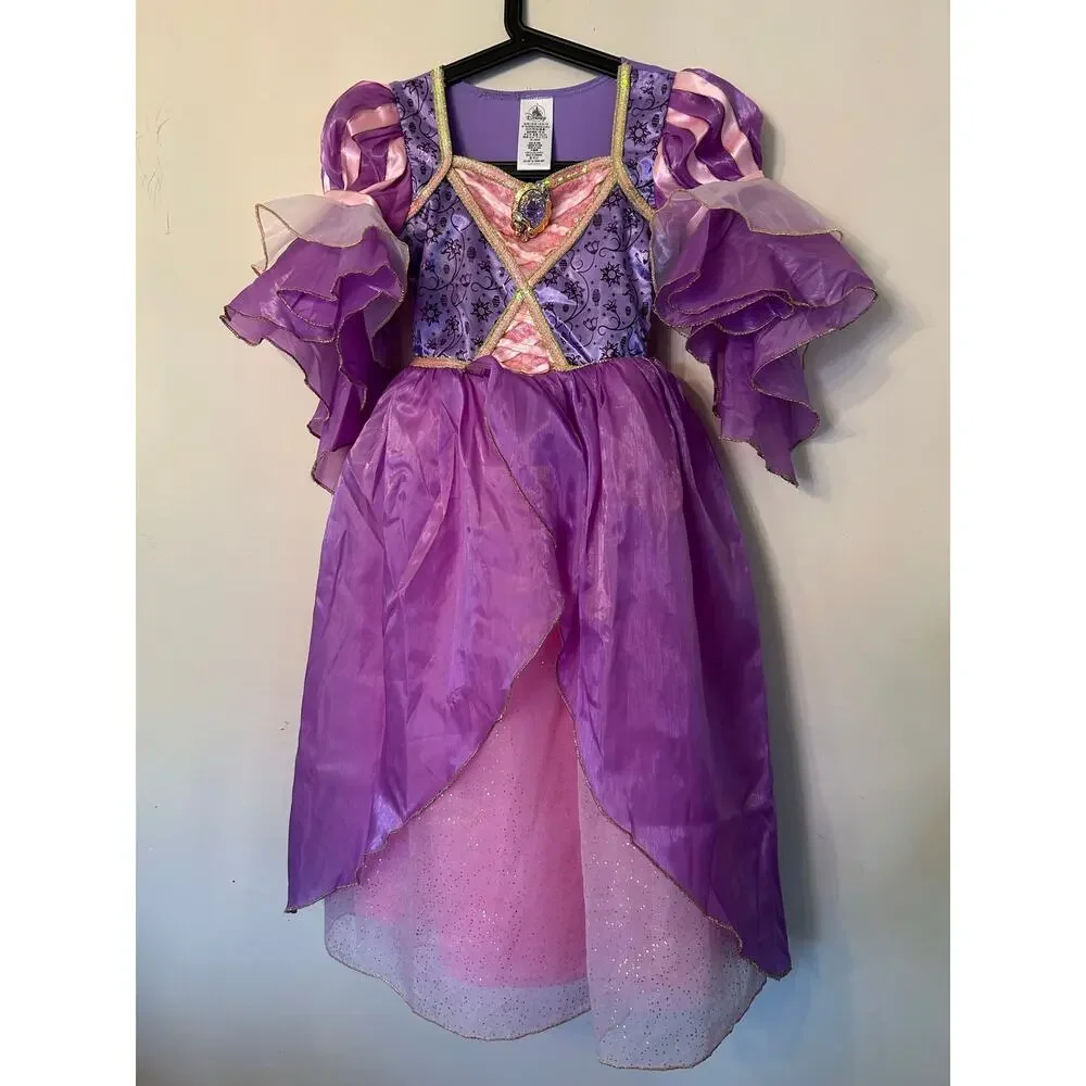 Disney Store Deluxe Rapunzel Costume Dress Tangled Princess Girls Size 7/8 WDW